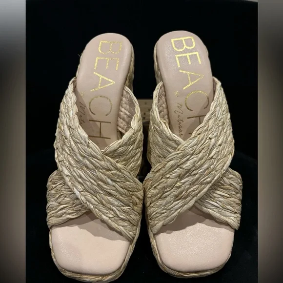 NWT Matisse Beach Bondi Raffia Sandal - Picture 2 of 5